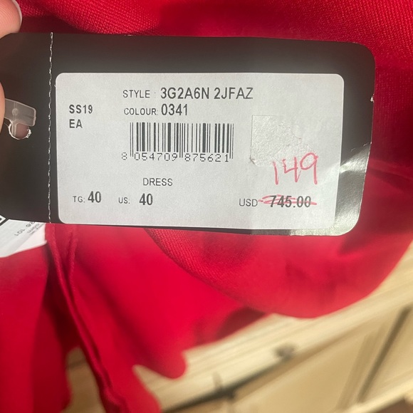 Off the shoulder red Armani dress - Picture 7 of 7